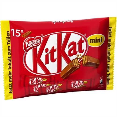 KitKat Schokoladenriegel, mini, Beutel, 15 x 16,7 g (250 g)