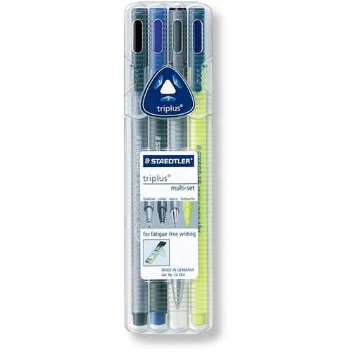 STAEDTLER Schreibset triplus multi-set, gefüllt, Kunststoff, farblos (4 Stück)