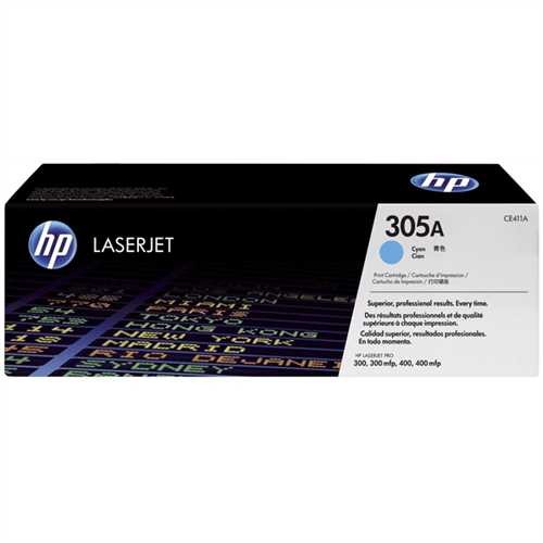 HP Toner, 305A, CE411A, original, cyan, 2.600 Seiten