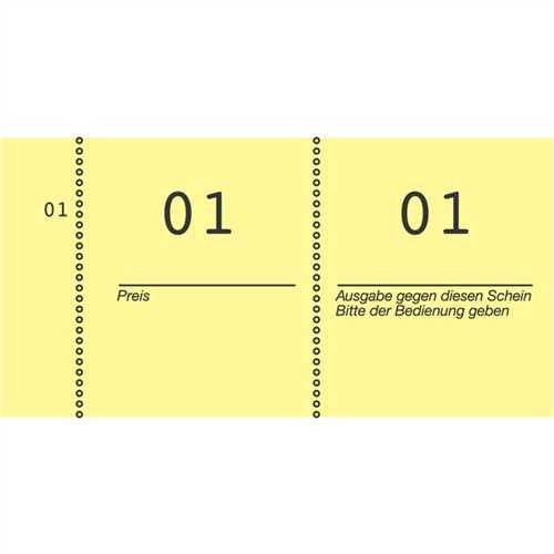 AVERY Zweckform Nummernblock, 1 - 1.000, 105 x 53 mm, gelb (10 Stück)