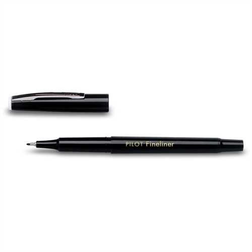 PILOT Fineliner SW-PPF, mit Kappe, 0,4 mm, Schaftfarbe: in Schreibfarbe, Schreibfarbe: schwarz