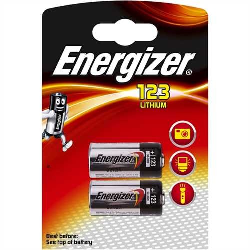 Energizer Batterie, LITHIUM Photo, Lithium, CR17345, 123, 3 V, 1.500 mAh (2 Stück)