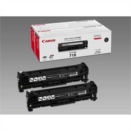 Canon Toner, Cartridge 718, original, schwarz, 3.400 Seiten (2 Stück)