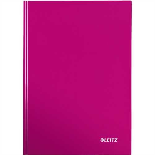 LEITZ Notizbuch WOW, kariert, A4, 90 g/m², Einbandfarbe: pinkmetallic, 80 Blatt