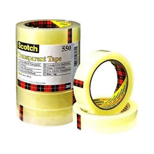 Scotch Klebeband 550, selbstklebend, 19 mm x 66 m, transparent (1 Rolle)