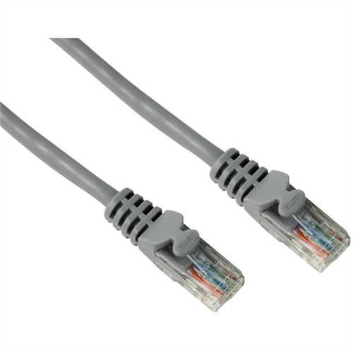 hama Patchkabel CAT 5e, 2 x RJ-45 - Stecker/Stecker, Länge: 5 m, grau