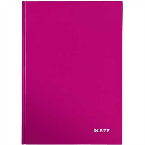 LEITZ Notizbuch WOW, kariert, A5, 90 g/m², Einbandfarbe: pinkmetallic, 80 Blatt