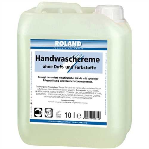 ROLAND Handwaschcreme, Kanister, parfümfrei, weiß (10 l)