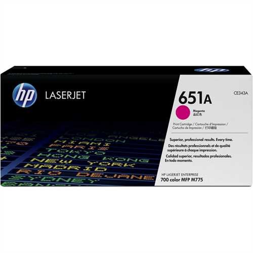 HP Toner, 651A, CE343A, original, magenta, 16.000 Seiten