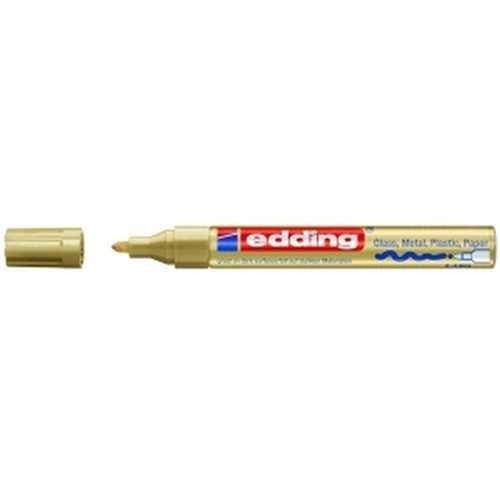 edding Lackmarker, 750, Rundspitze, 2 - 4 mm, Schreibfarbe: gold