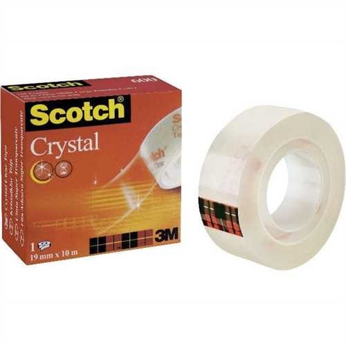 Scotch Klebeband Crystal Clear 600, selbstklebend, 19 mm x 10 m, transparent (1 Rolle)