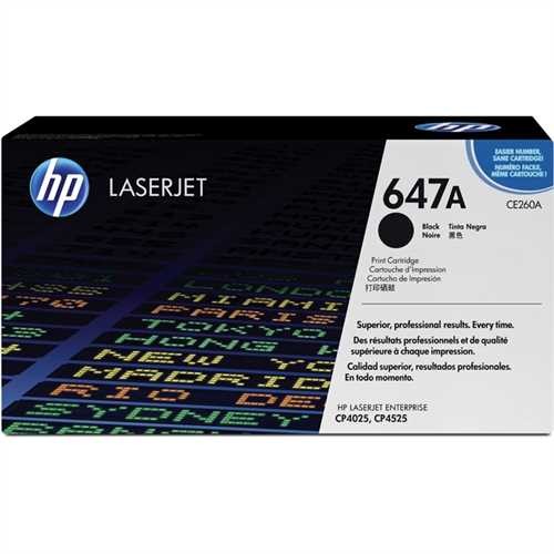 HP Toner, 647A, CE260A, original, schwarz, 8.500 Seiten