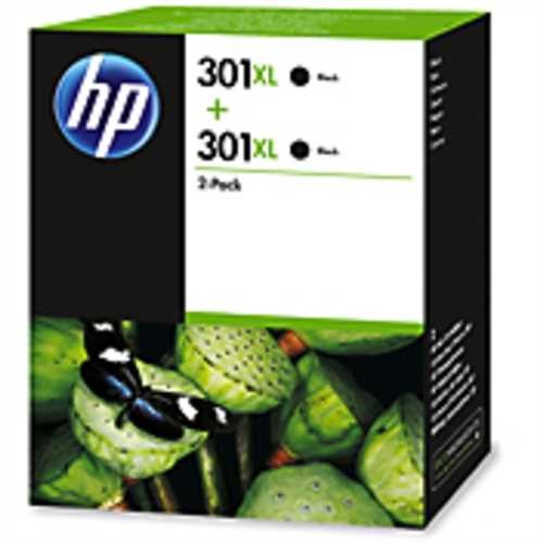 HP Tintenpatrone, 301XL, D8J45AE, original, schwarz, 480 Seiten (2 Stück)