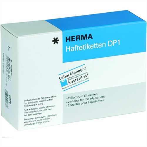 HERMA Etikett DP1, Etikettendrucker, auf Bogen, selbstklebend, Papier, 75 g/m², 25 x 40 mm, weiß (5.