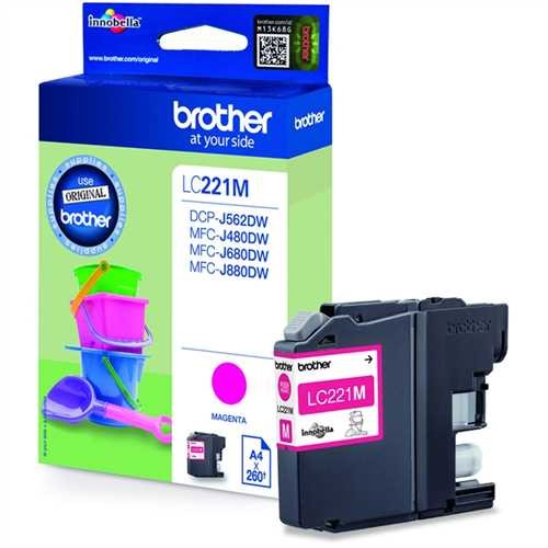 brother Tintenpatrone, LC221M, original, magenta, 260 Seiten