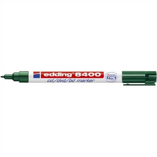 edding CD-Marker 8400, Einweg, Rundspitze, 0,5 - 1 mm, Schreibfarbe: grün