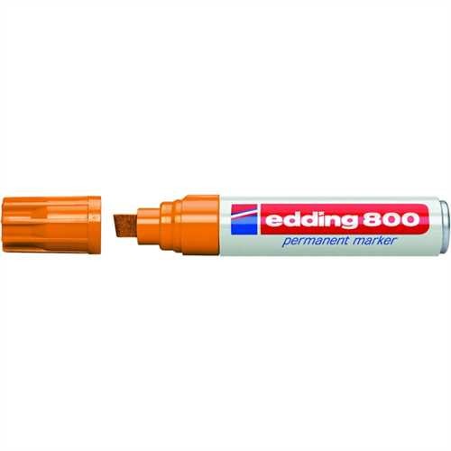 edding Permanentmarker 800, Keilspitze, 4 - 12 mm, Schreibfarbe: orange