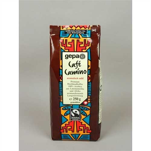 GEPA Kaffee Café Camino, koffeinhaltig, gemahlen, Beutel (250 g)