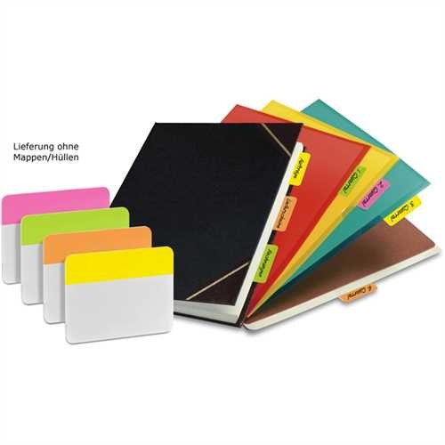 Post-it Haftmarker Index STRONG, flach, 50,8 x 38 mm, 4farbig sortiert, 6 Blatt (4 Stück)