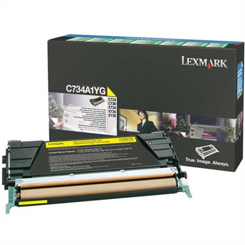 LEXMARK™ Toner Rückgabekassette, C734A1YG, original, gelb, 6.000 Seiten