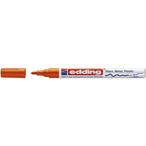 edding Lackmarker, 751, Rundspitze, 1 - 2 mm, Schreibfarbe: orange