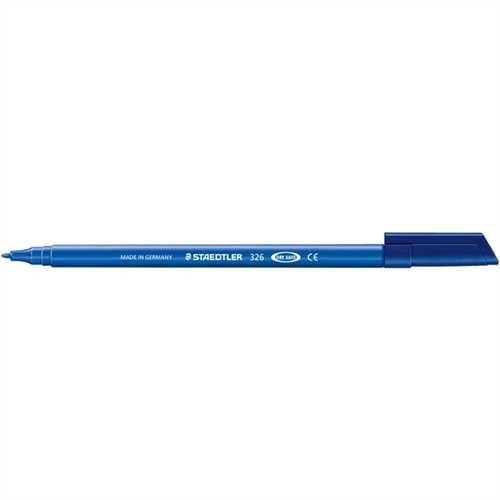 STAEDTLER Faserschreiber 326, mit Kappe, 1 mm, Schreibfarbe: blau