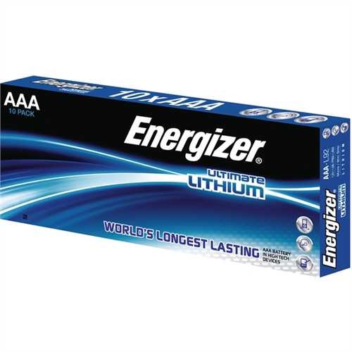 Energizer Batterie, Ultimate LITHIUM, Micro, AAA, LR03, 1,5 V (10 Stück)