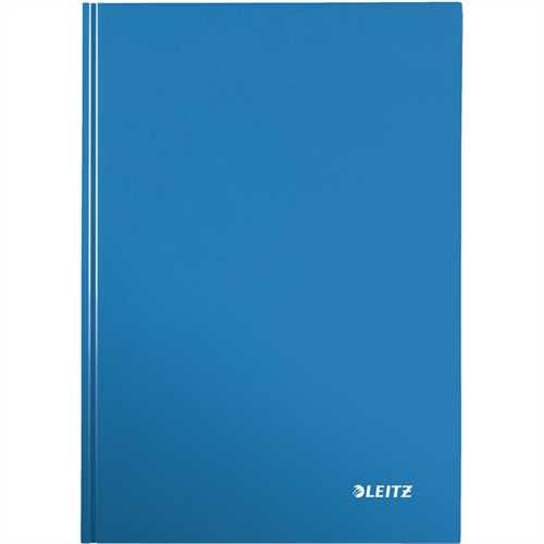 LEITZ Notizbuch WOW, kariert, A4, 90 g/m², Einbandfarbe: blaumetallic, 80 Blatt