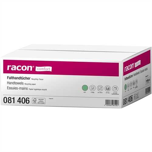 racon Papierhandtuch comfort, Tissue (RC), 2lagig, Zickzackfalzung, 20 x 200 Tücher, 24 x 23 cm, grü