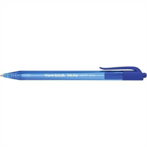 PAPER MATE Kugelschreiber, InkJoy™ 100 RT, Druckmechanik, M, Schreibfarbe: blau (100 Stück)