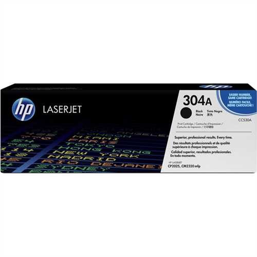 HP Toner, 304A, CC530A, original, schwarz, 3.500 Seiten