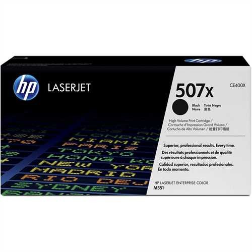 HP Toner, 507X, CE400X, original, schwarz, 11.000 Seiten