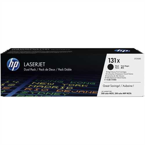 HP Toner, 131X, CF210XD, original, schwarz, 2.400 Seiten (2 Stück)