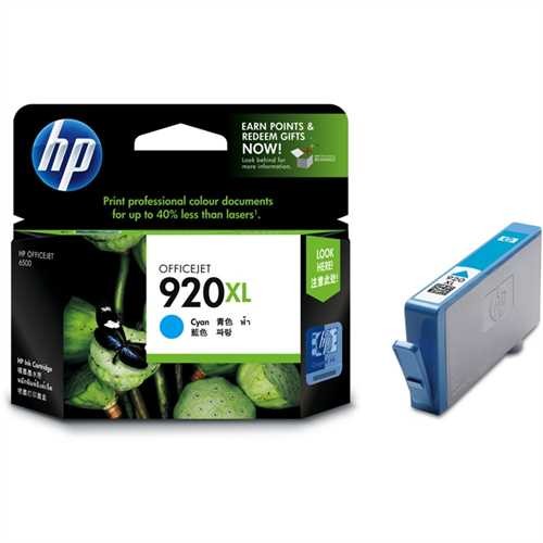 HP Tintenpatrone, 920XL, CD972AE, original, cyan, 6 ml, 700 Seiten