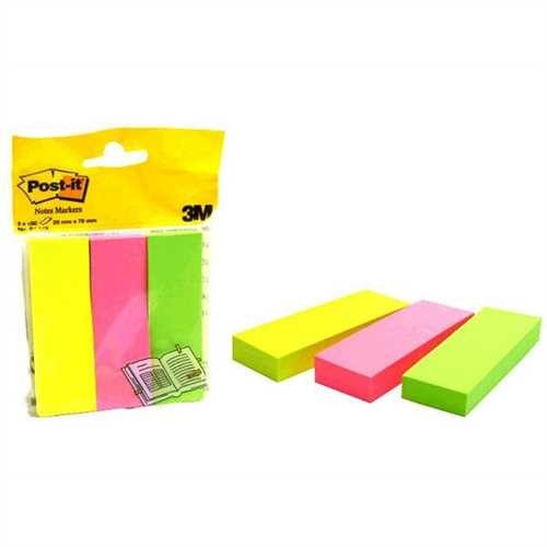 Post-it Haftnotiz Page Marker, 25 x 76 mm, 3farbig sortiert, 100 Blatt (3 Blocks)