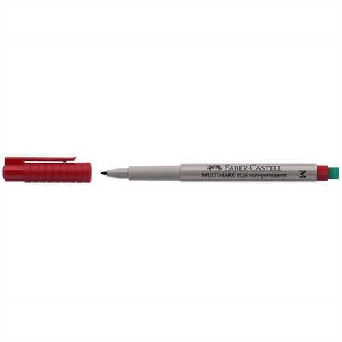 FABER-CASTELL OH-Stift MULTIMARK, M, non-permanent, 1 mm, Schreibfarbe: rot