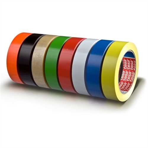 tesa Klebeband 4104, PVC, selbstklebend, fest haftend, dennoch ablösbar, 25 mm x 66 m, farblos