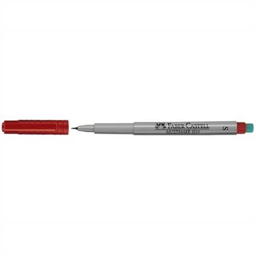 FABER-CASTELL OH-Stift MULTIMARK, S, non-permanent, 0,4 mm, Schreibfarbe: rot