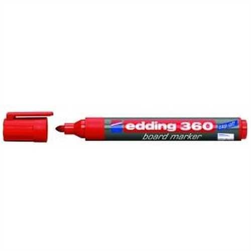 edding Boardmarker 360, Rundspitze, 1,5 - 3 mm, Schreibfarbe: rot