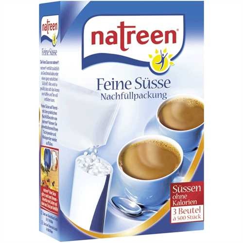 natreen Süßstoff Feine Süsse, Tabletten, Nachfüllpack, 3 x 500 Stück (1.500 Stück)