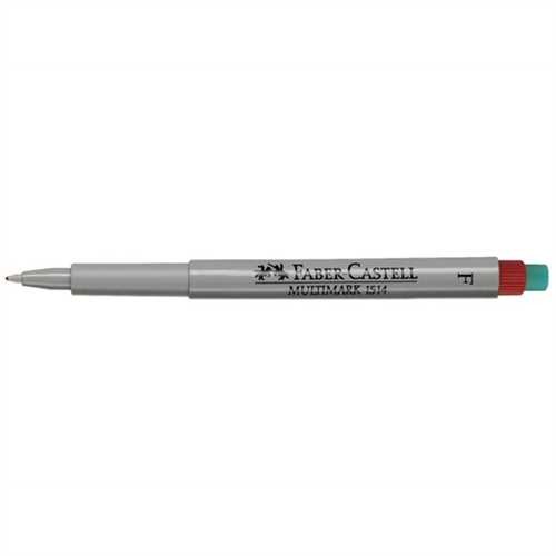 FABER-CASTELL OH-Stift MULTIMARK, F, non-permanent, 0,6 mm, Schreibfarbe: rot