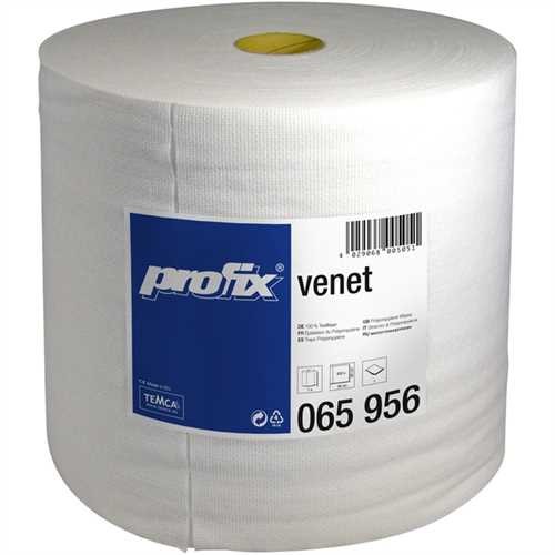 profix Wischtuch venet, Vlies, 1lagig, auf Rolle, 500 Tücher, 28 x 36 cm, hochweiß