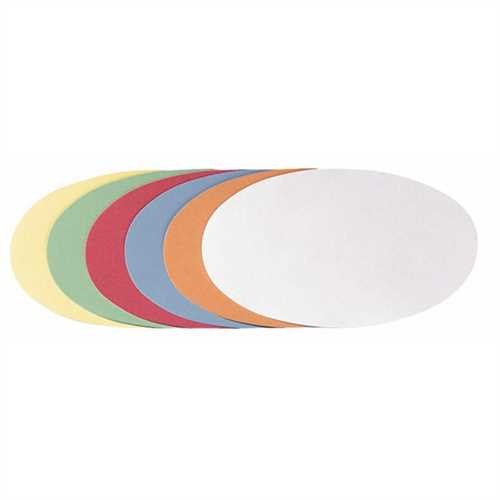 Franken selbstklebende Moderationskarte Oval, 190 x 110 mm, sortiert, 300