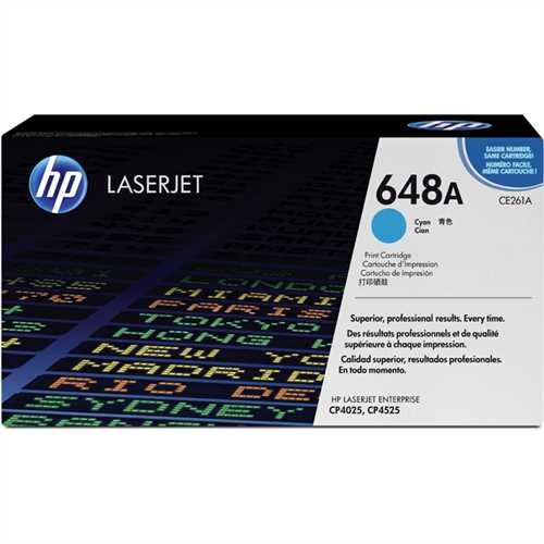 HP Toner, 648A CE261A, original, cyan, 11.000 Seiten