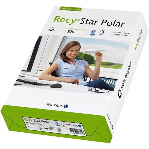 PAPYRUS Multifunktionspapier RecyStar Polar, A3, 80 g/m², hochweiß, matt (500 Blatt)