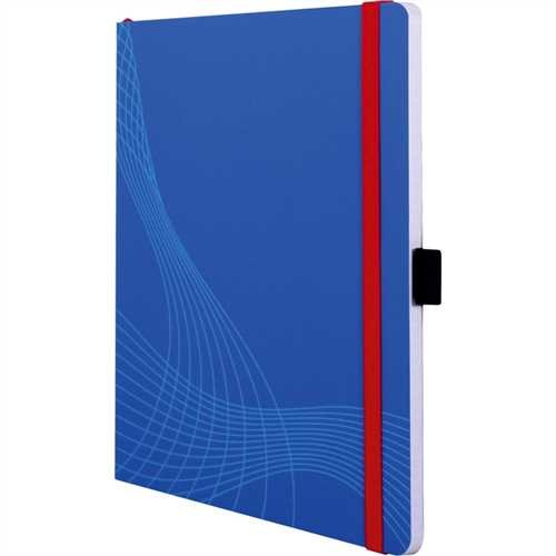 AVERY Zweckform Notizbuch notizio, Kunststoff, kariert, A5, 90 g/m², Einbandfarbe: blau, 80 Blatt