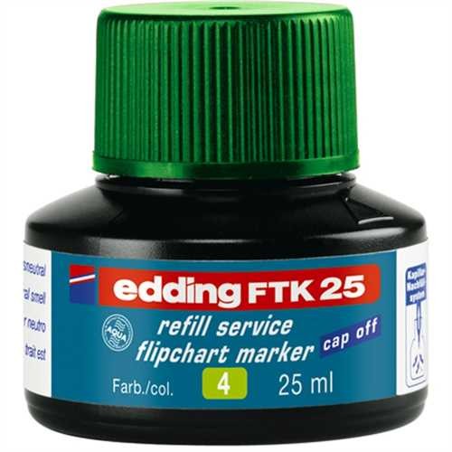 edding Nachfülltusche FTK 25, für: Flipchartmarker, Schreibfarbe: grün (25 ml)