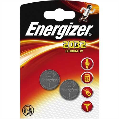 Energizer Knopfzelle, Lithium, Knopfzelle, CR2032, 3 V, 240 mAh (2 Stück)