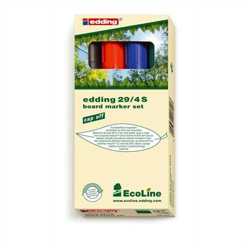 edding Boardmarker, 29, Keilspitze, 1 - 5 mm, Schreibfarbe: 4er sortiert (4 Stück)