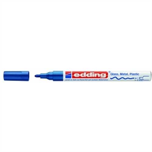 edding Lackmarker, 751, Rundspitze, 1 - 2 mm, Schreibfarbe: blau